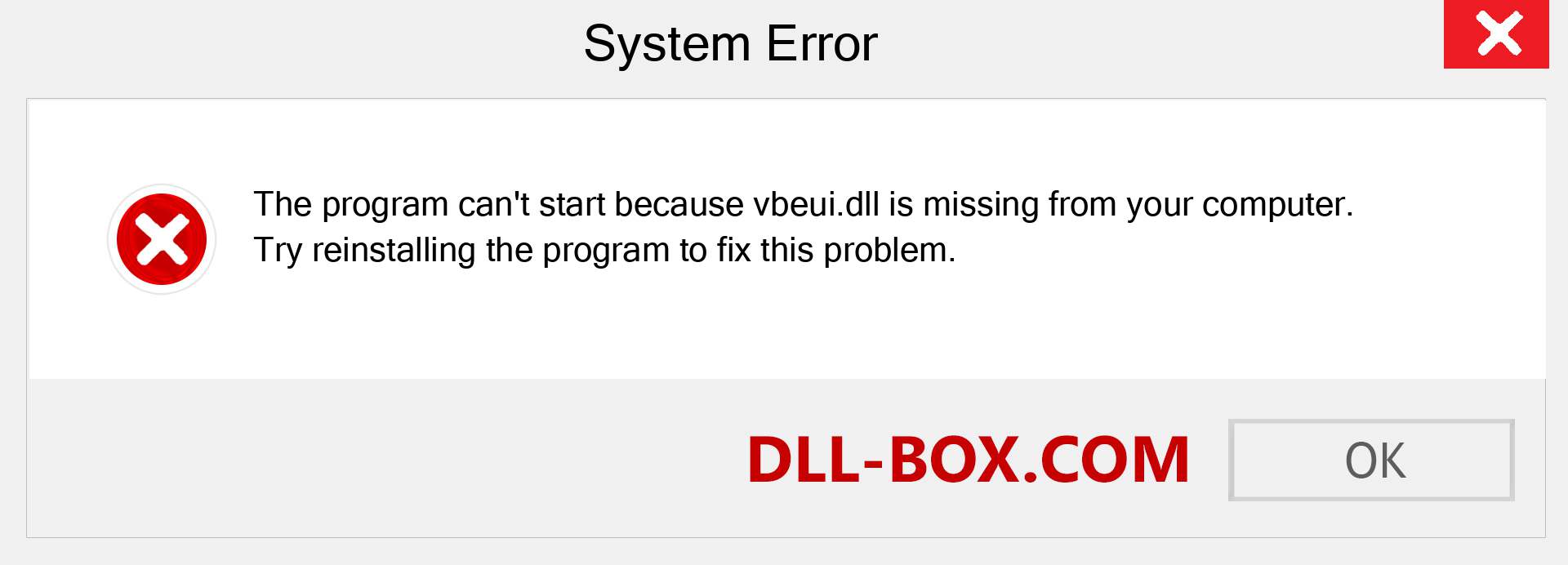  vbeui.dll file is missing?. Download for Windows 7, 8, 10 - Fix  vbeui dll Missing Error on Windows, photos, images